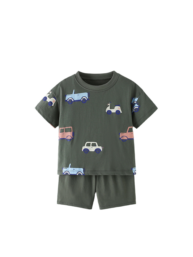 Cross-border mlawee nuevo traje de niño suave y cómodo, moda versátil para niños de verano diario para hombres dos piezas
