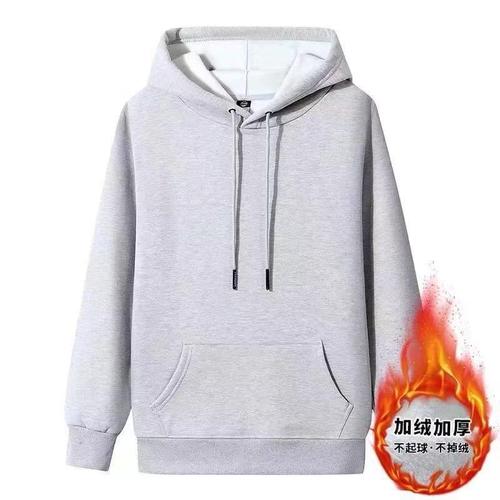 Men's 360g Pure Cotton Hooded Sweatshirt with Fleece Lining for Autumn/Winter, Thick and Warm, Versatile Couple Hoodie Sweatshirt, Loose Outerwear