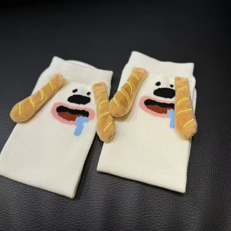 Children's Socks Pure Cotton Bread Ears Boys and Girls Cotton Socks Breathable Cartoon Puppy Non-Slip Sweat-Absorbent Mid-Calf Socks Children's Socks Pure Cotton Bread Ears Boys and Girls Cotton Socks Breathable Cartoon Puppy Non-Slip Sweat-Absorbent Mid-Calf Socks