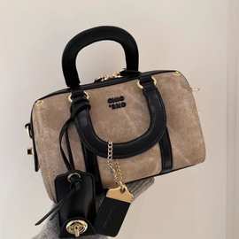 南枫百搭时尚半熟摩卡枕头包包女式2024新款手提小拎包单肩斜挎包