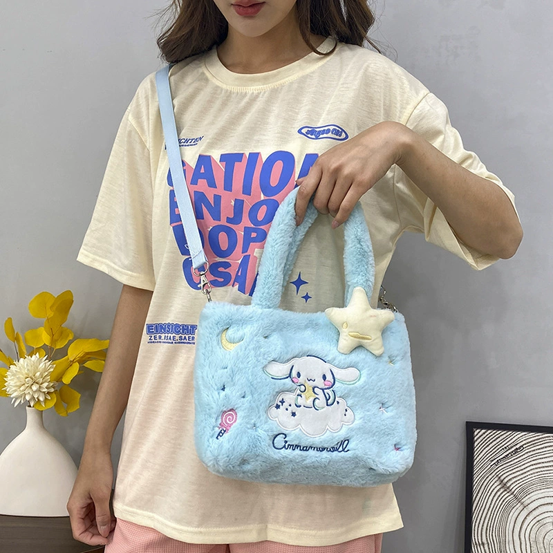 Плюшевая сумка-ремень (Sanrio) Милый персонаж-сумка-мешок, высококачественный зайчик-плюш, 28×9×20 см