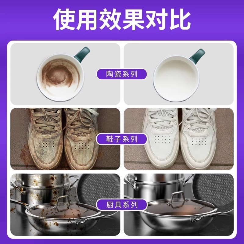 Baking soda powder, a versatile multi-purpose cleaner for removing grease, washing clothes, cleaning shoes, kitchen descaling, whitening stains, and whitening teeth.