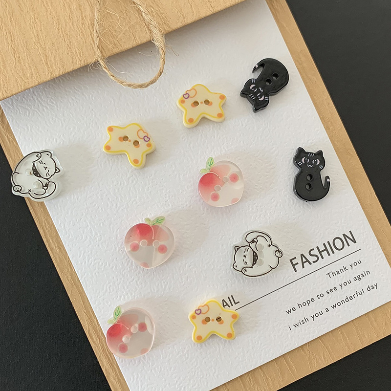 Children's Fresh Clothing Colorful Buttons Cartoon Jacket DIY Cute Versatile Exquisite Top Baby Decorative Buttons Children's Fresh Clothing Colorful Buttons Cartoon Jacket DIY Cute Versatile Exquisite Top Baby Decorative Buttons