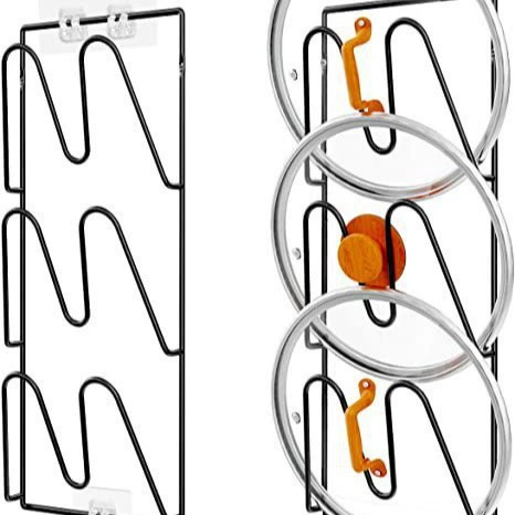 Многоуровневая подставка для крышек кастрюль, органайзер для кухонных шкафов, многофункциональная настенная сушилка для хранения