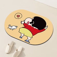 可爱卡通家用硅藻泥地垫浴室吸水防滑脚垫耐脏易清洗地垫可代发