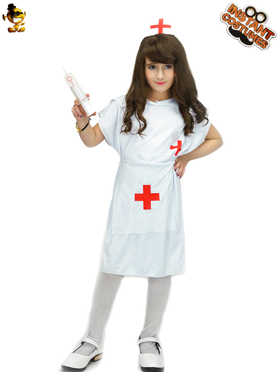 Halloween niños niña linda enfermera Cosplay traje niñas carnaval fiesta médico traje image 1