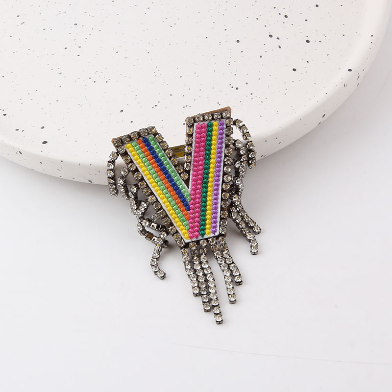 Korean Style style Korean Style Pin Letter Rhinestone Inlay Women'S Brooches