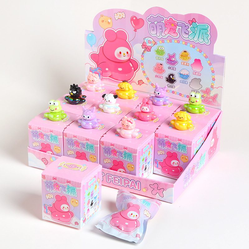 도금 산리오 비행기 (랜덤 봉투 포함, 대형 박스 1개당 소형 박스 12개입)