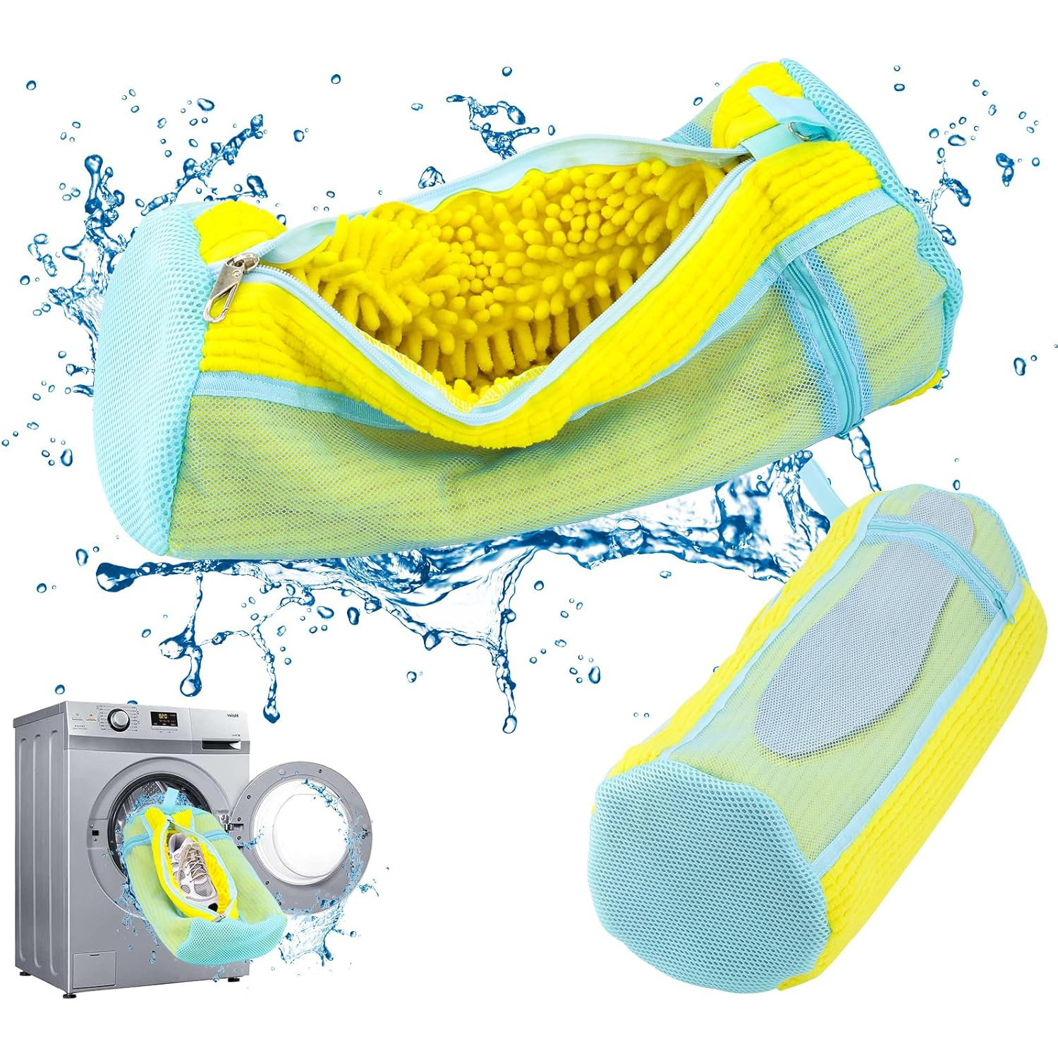 New Amazon Shoe Washing Bag with Lock Zipper Shoe Washing Cover Washing Machine Laundry Bag Lazy Shoe Washing Bag Thickened