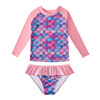 Children's swimwear for swimming, long sleeve, 3D, sun protection, European style