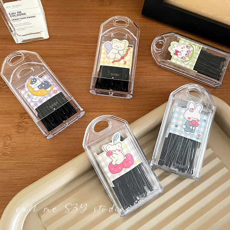 Black One-Length Bangs Clip, Side Clip, Small Hair Clip, Hair Fixing Clips, Fringe Steel Hair Pin, Hair Accessory for Women