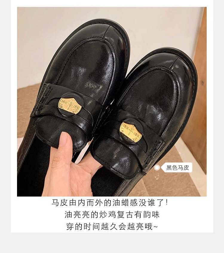 Giày lười nữ mũi tròn da lộn , đế 3 cm — Da lộn màu nâu nâu (3cm ) còn hàng, Da ngựa đen (3cm ) còn hàng chi tiết 10