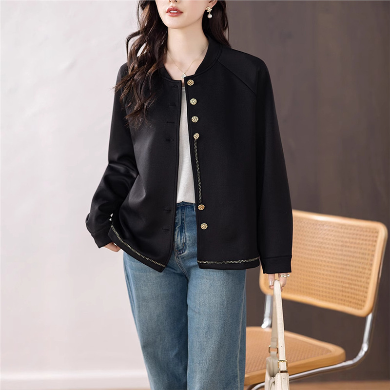 Chanel-Style Air Cotton Baseball Jacket for Women, Short Autumn Loose Plus-Size Top