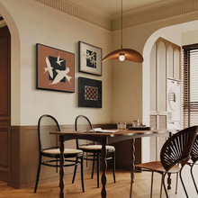 2023新款美拉德法式复古中古小众艺术饭厅厨房餐厅装饰画客厅挂画