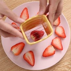 Strawberry cut fruit platter slicer strawberry banana press stainless steel fruit cutter creative kitchen gadgets