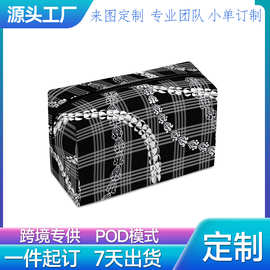 跨境定制logo图文印花女性化妆包PU防水大容量便携外贸收纳洗漱包