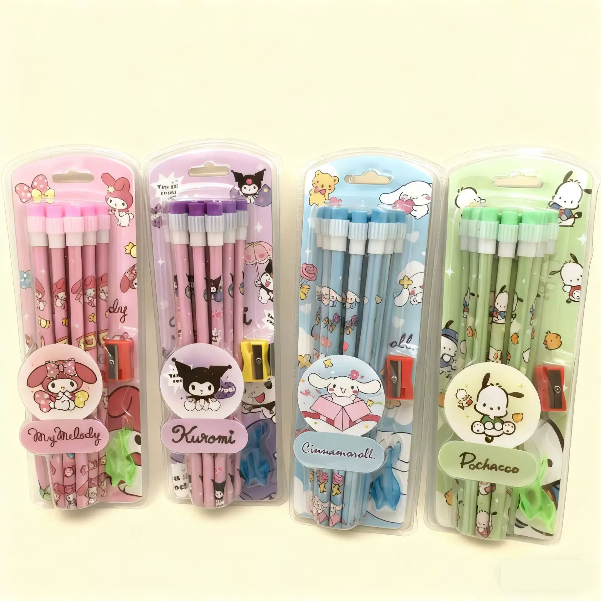 三丽鸥库洛米铅笔套装12支大头皮款儿童安全无毒写字奖励学生礼物