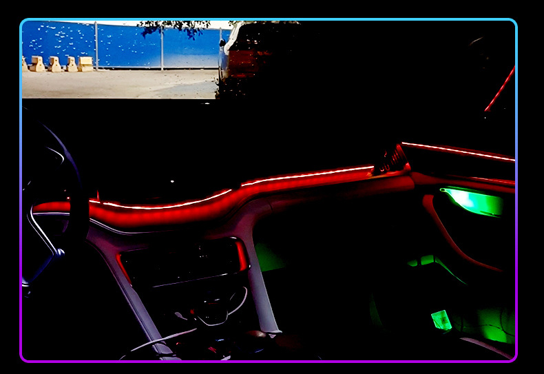 Car Ambient Lighting Interior Modification Car Atmosphere Light App Colorful Central Control Decorative Light Strip Full Car Led Lights
