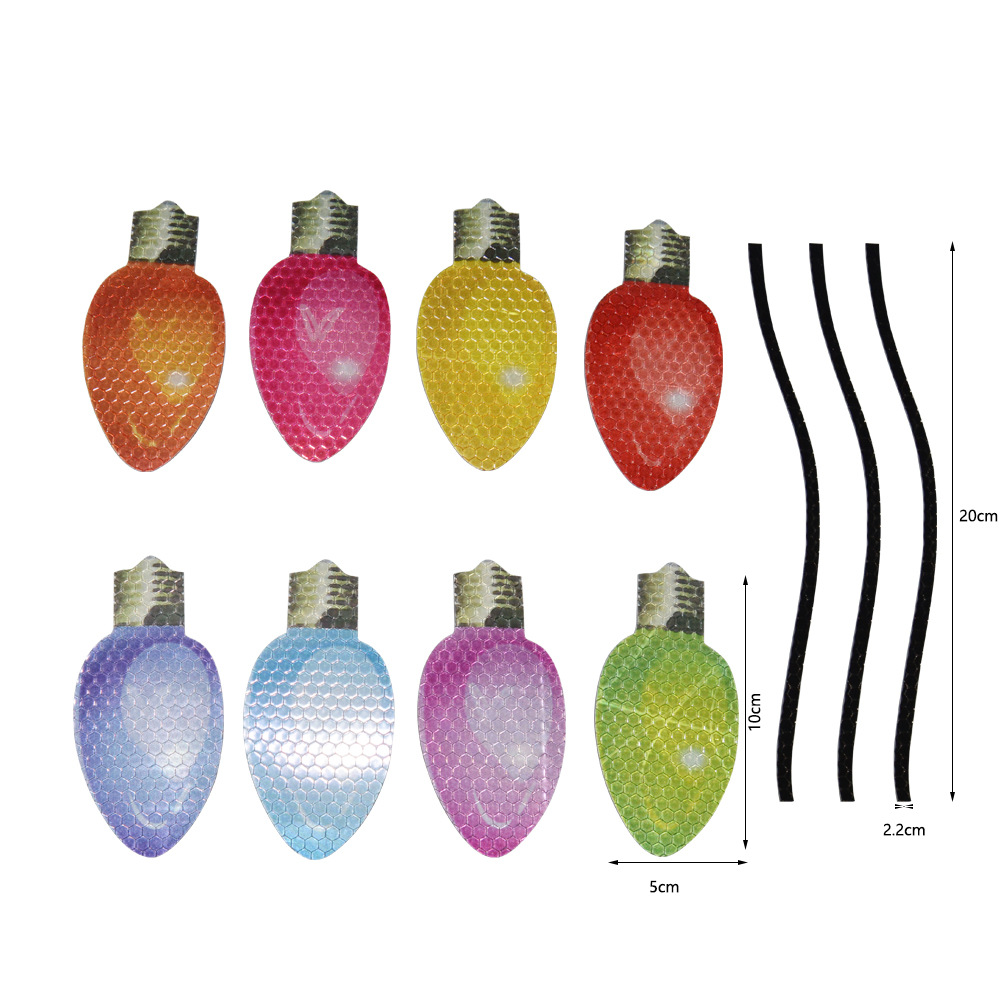 Bulb Pattern Christmas Bulb Pvc Christmas Decorative Props
