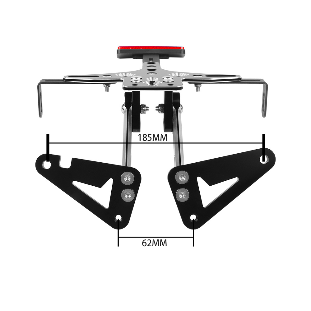 Suitable for Yamaha TMAX530 12-19 modified license plate frame with LED light license plate frame