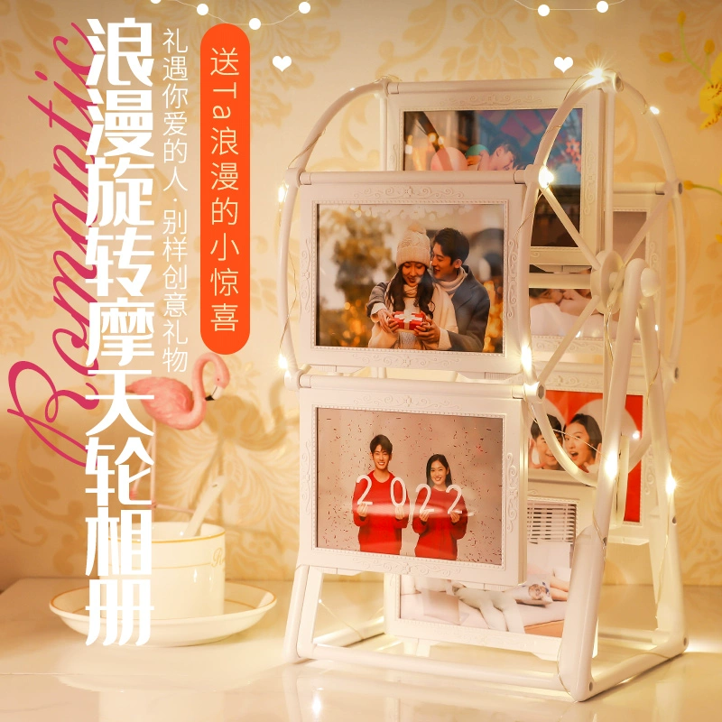 ♤ Креативная фоторамка в виде колеса обозрения, подставка для свадебных фотографий, настольный фотоальбом, персонализированный подарок для детей