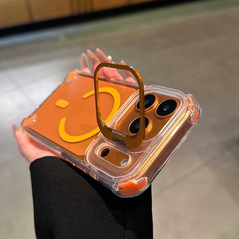 Jelly Magnetic Charging Suitable for Iphone17 Mobile Phone Case U3 Invisible Lens Holder Apple 16 Anti-Fall Protective Cover