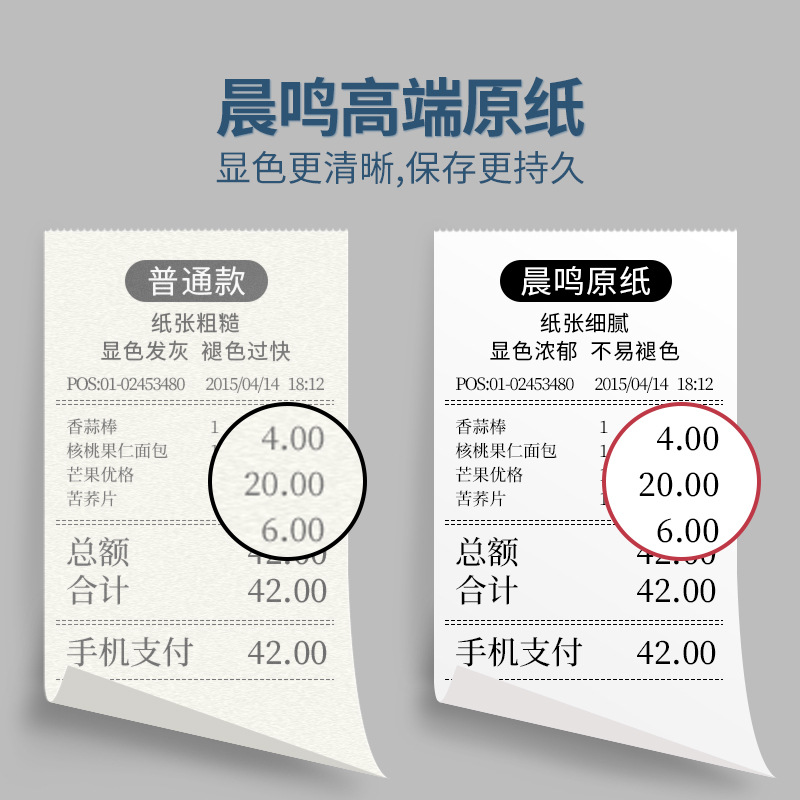 Papel térmico Sakura 57*50 Papel de impresión para llevar 80*80 Papel de máquina de billetes pequeños Papel de impresora especial Papel de caja registradora térmica