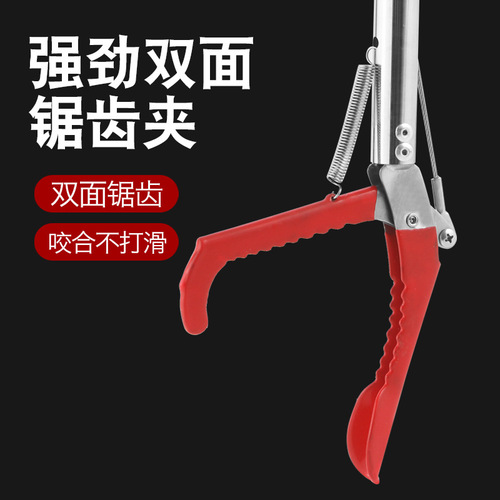 Snake clip, stainless steel eel clip, double-sided serrated clip, non-slip loach pliers, extended fish controller, sea clip