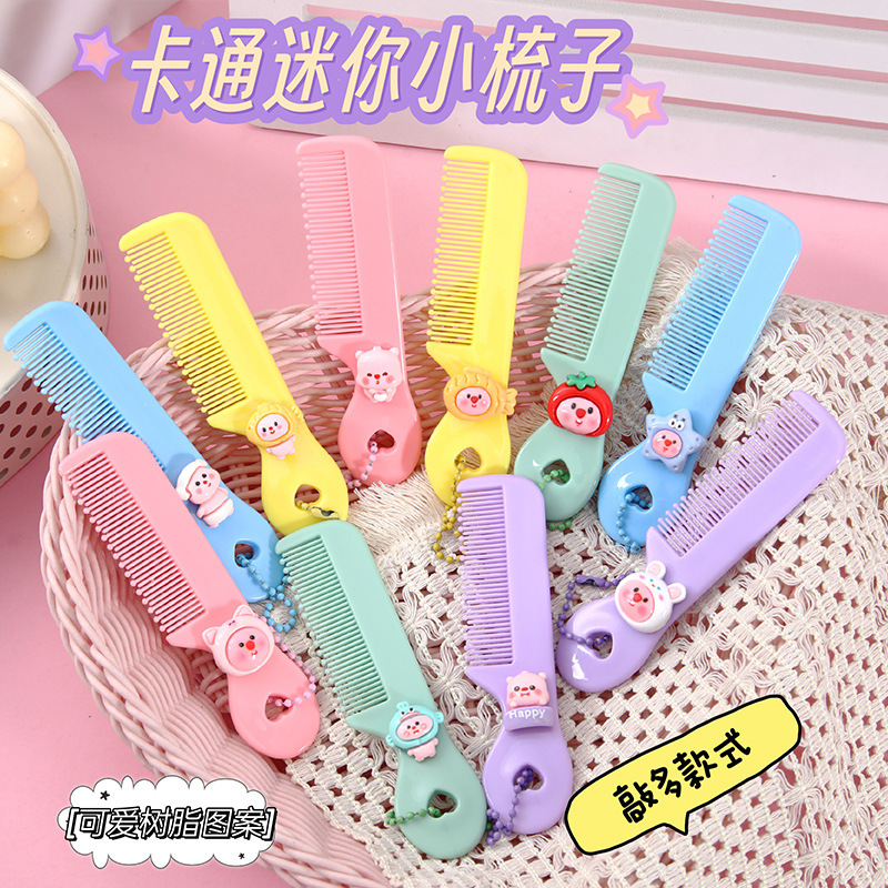 Cute cartoon children's mini comb women's long hair straight hair hairdressing comb girl baby comb hair comb wholesale Cute cartoon children's mini comb women's long hair straight hair hairdressing comb girl baby comb hair comb wholesale