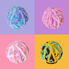 毛线铃铛球逗猫棒猫玩具啃咬自嗨解闷发声球彩绳逗猫磨牙互动神器