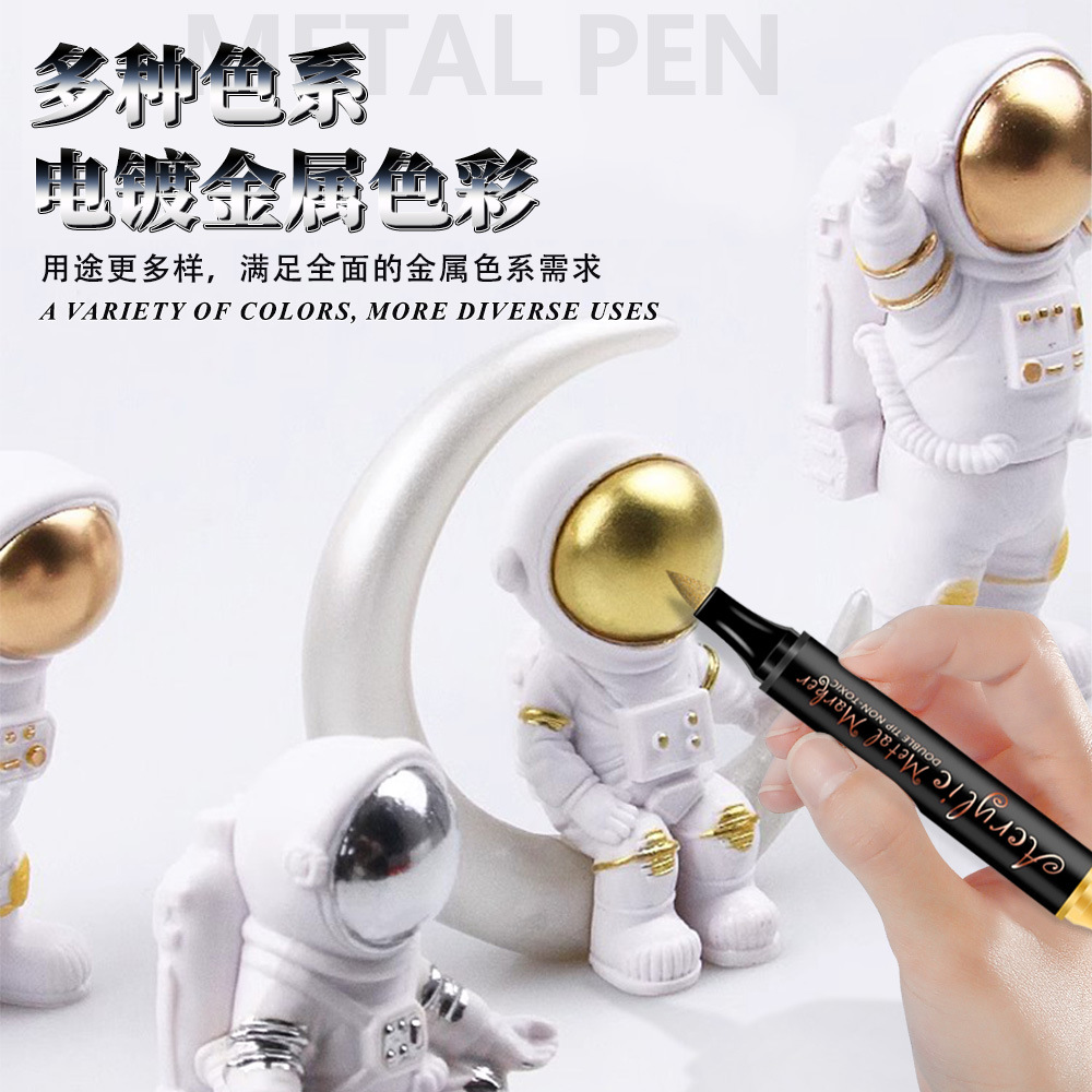 Color metálico acrílico marcado lápiz de agua suave pintura DIY álbum de fotos color metal marcado lápiz de perla