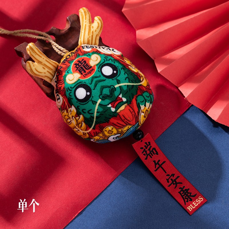 Dragon Boat Festival bolsita de regalo repelente de mosquitos Medicina Tradicional China bolsita coche aromaterapia colgante caja de regalo preguntar niño Qinglong bolsita