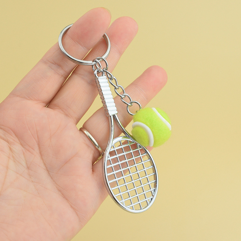Creative Tennis Keychain Football Sports Equipment Sports Souvenir Pendant School Prizes Creative Small Gifts