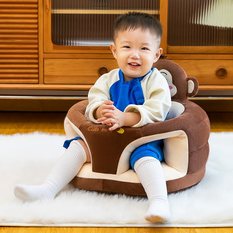 Asiento de estudio anti-rollback para bebés sin lesiones de columna vertebral para bebés pequeños sofá juguetes de peluche de dibujos animados muñeca asiento de muñeca lote