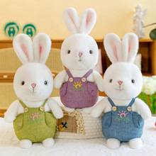 新款阳光兔毛绒玩具公仔可爱兔礼物抱枕娃娃机厂家直销背带裤兔子