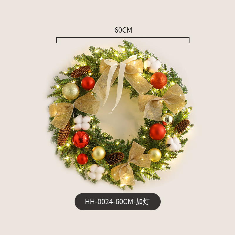 Amazon popular guirnalda de Navidad ratán 40/50/60cm decoración de Navidad Garland puerta colgante Hotel escena