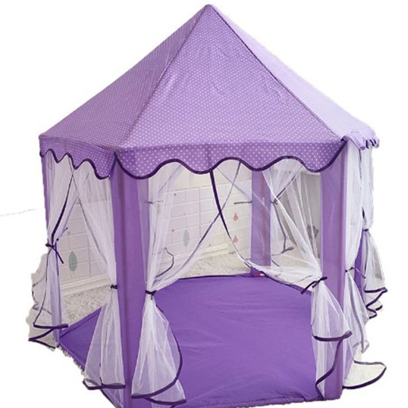 Tienda para niños tul carpa hexagonal tesoro decoración Tour Casa Princesa Tour Castillo puerta 120 diámetro 140 altura 140cm