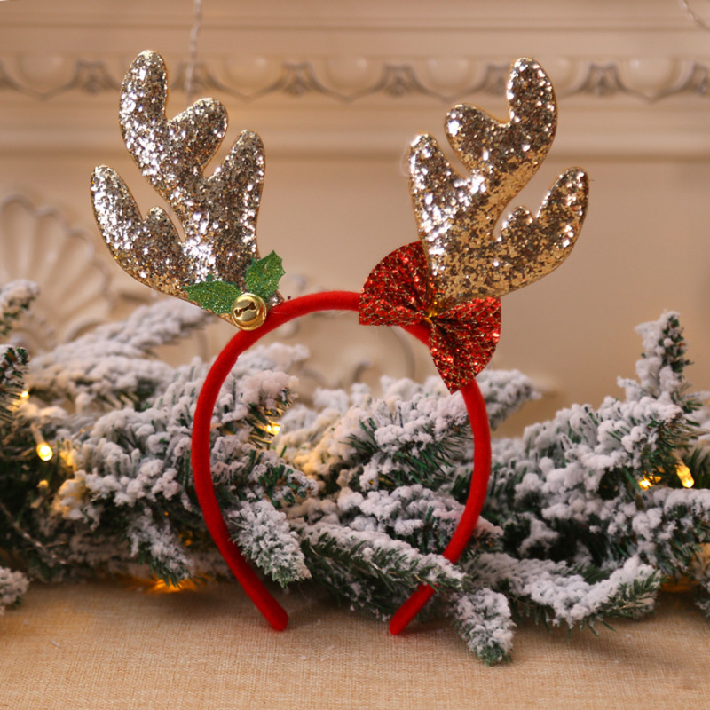 新しいクリスマスパーティーショー装飾子供のギフトクリスマス用品ヘッドバックルヘアフープ組み合わせメーカー卸売|undefined