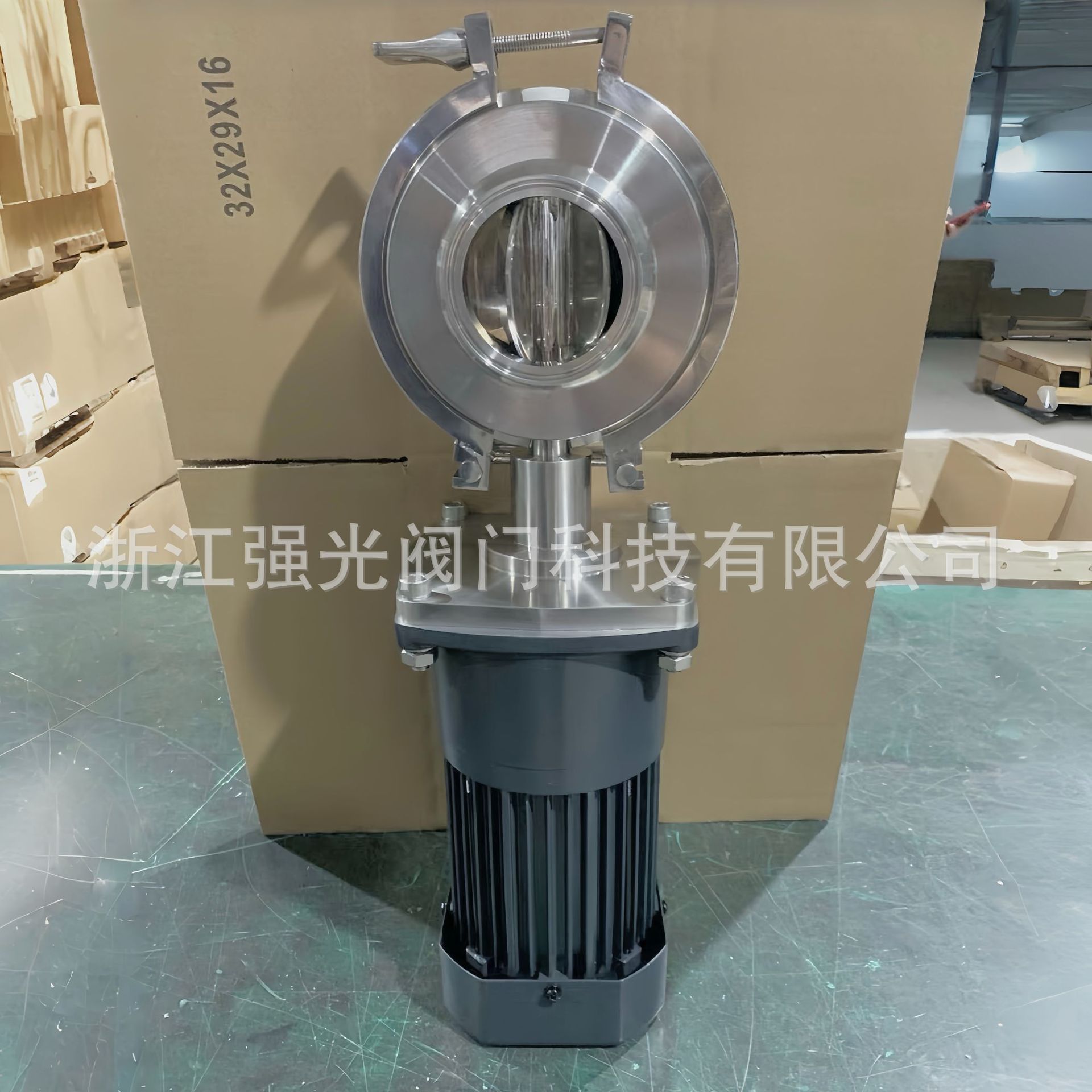 卫生级食品级不锈钢变频电机电动旋转六瓣多瓣星型蝶阀变频器调速