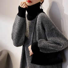 高领毛衣女套头2022秋冬季加厚宽松外穿韩版慵懒风温柔日系打底