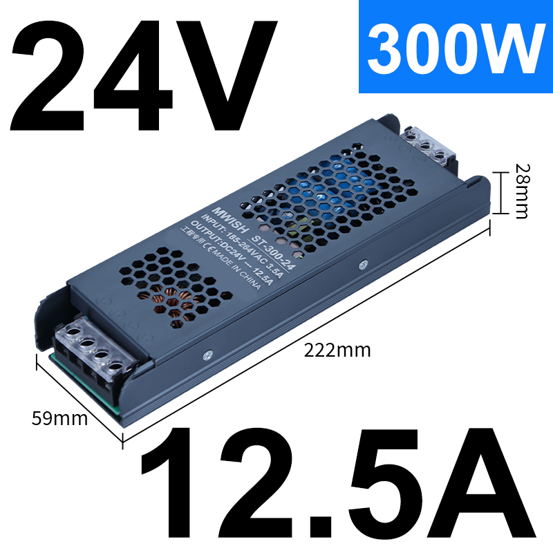 220V a bajo voltaje 12V24V transformador de lámpara Mingwei caja de lámparas de cartón publicitario DC Black King Kong interruptor de alimentación
