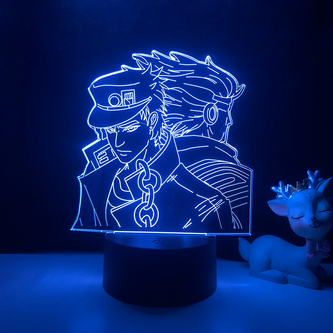 Jojo Bizarre Adventure 3D ночной светильник для спальни декоративный лампа