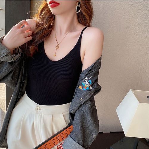 Special Price Camisole Tank Top High Elastic Commute Style One-Time Dropshipping Factory Stock