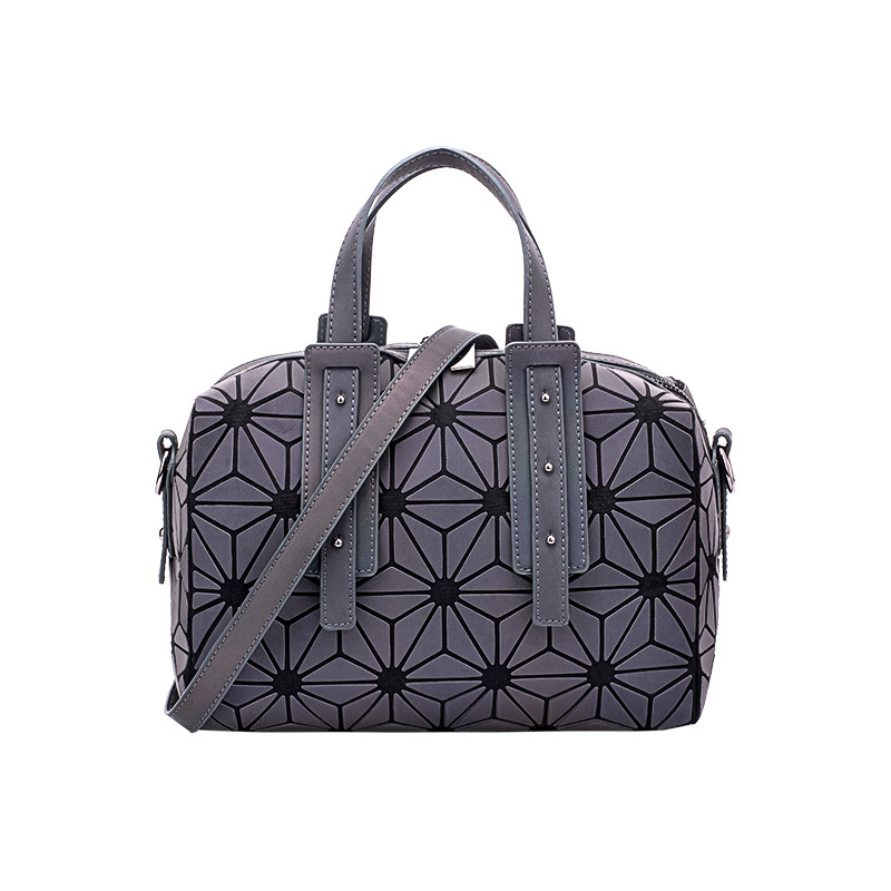 2023 nuevo bolso de las mujeres europeas y americanas moda bolso de las mujeres luminosas retro nicho rombo solo hombro crossbody almohada bolsa