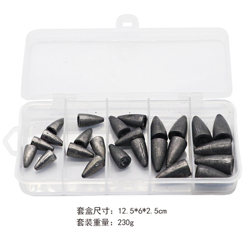 Lead pendant wholesale anti-hanging bottom bullet lead autumn Texas fishing group lead head hook lead through heart lead pendant fishing gear accessories