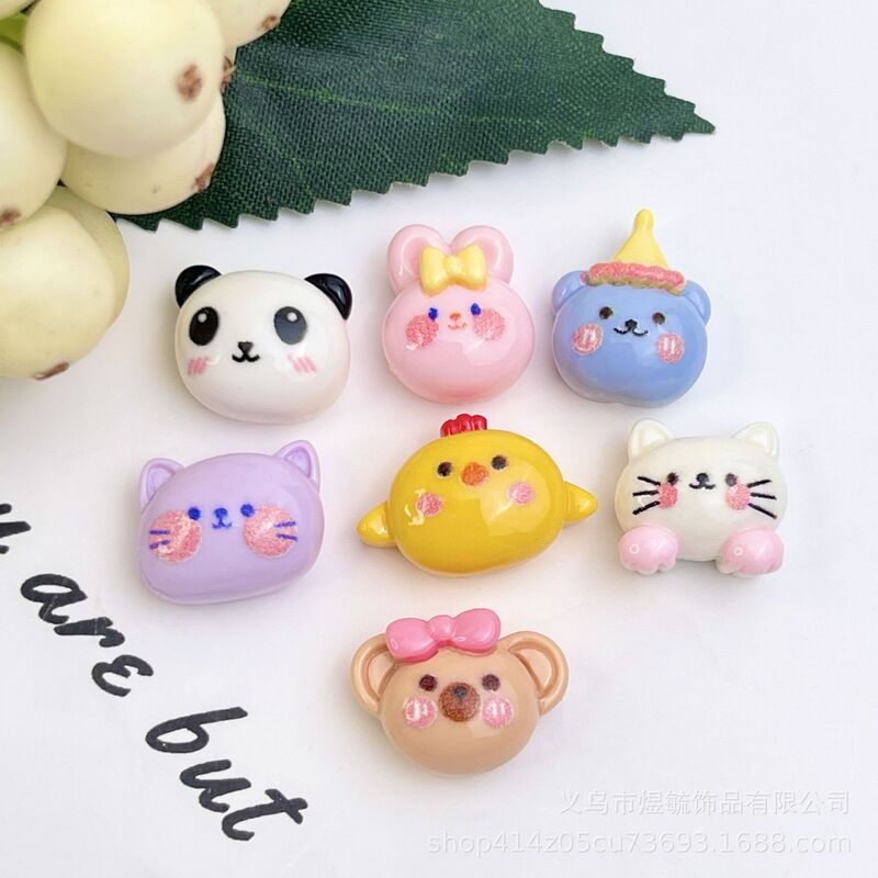 All-match high-quality panda rabbit chicken cat small animal headdress pendant bracelet mini cottage resin accessories All-match high-quality panda rabbit chicken cat small animal headdress pendant bracelet mini cottage resin accessories