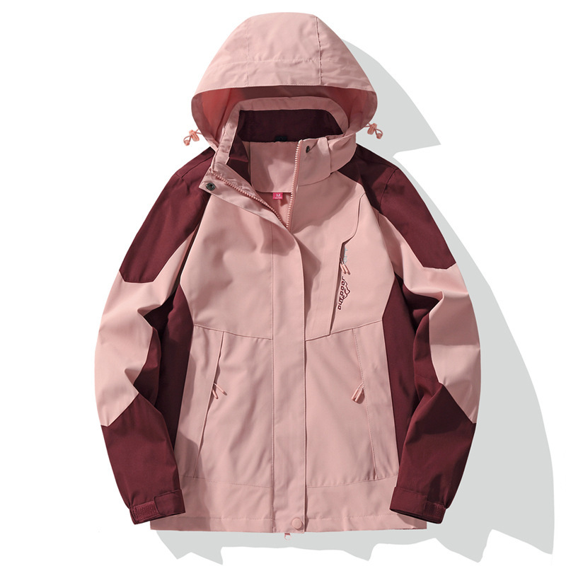 Outdoor Charge Clothing Unisex Outdoor Windproof Waterproof Mountaineering Suit Spring and Autumn Fashionable Jacket Jacket with Detachable Hood