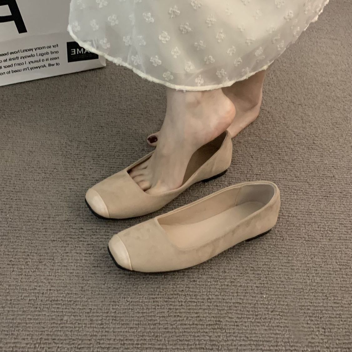 Zapatos de cama plana para mujeres 2026 primavera nuevo temperamento de suela suave zapatos solos zapatos superficiales zapatos franceses suaves zapatos de noche