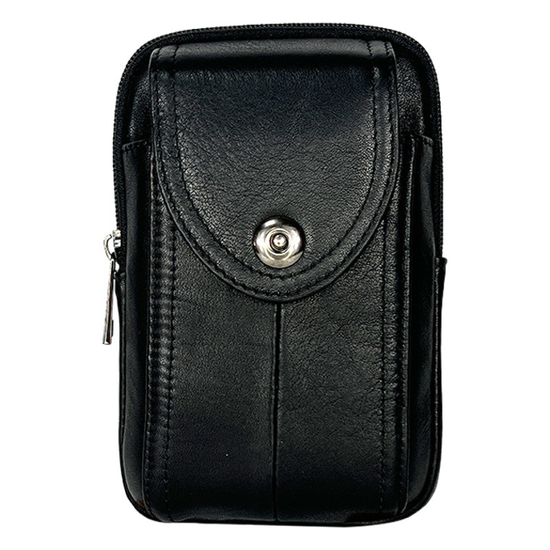 Cross-border New Men's Mobile Phone Waist Bag Men's Belt Mobile Phone Bag Casual Cowhide Shoulder Crossbody Bag