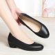 Spring and Autumn Soft Sole Long Stand Not Tired Feet Work Shoes Black Dress Flight attendant Hotel Bank Work Leather Shoes Women's Shoes